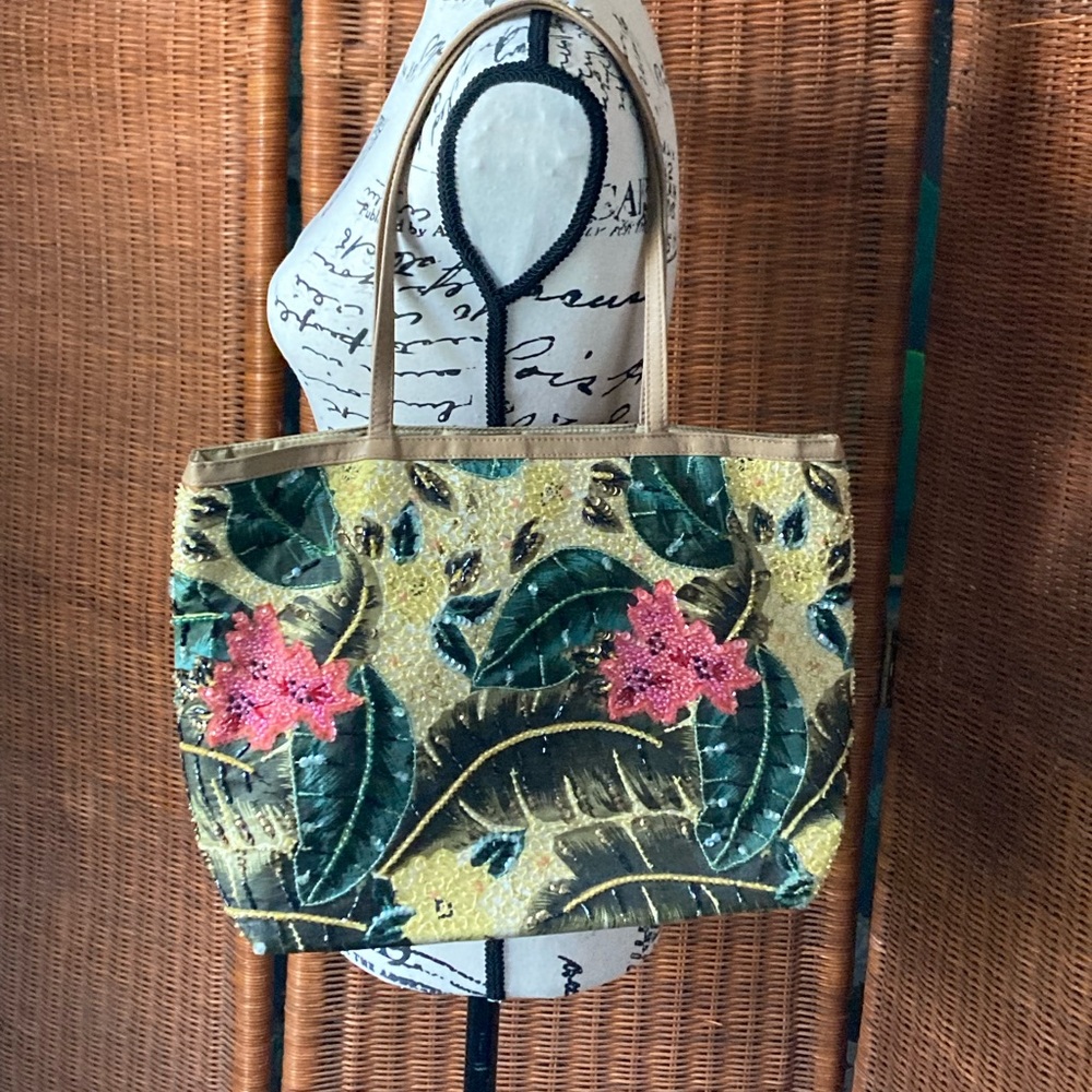 Beaded Tote Bag Shoulder Bag